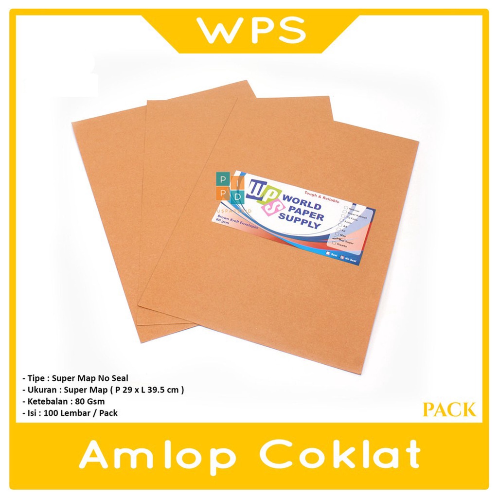 Jual Wps Amplop Coklat Ukuran Super Map No Seal Pack Shopee Indonesia