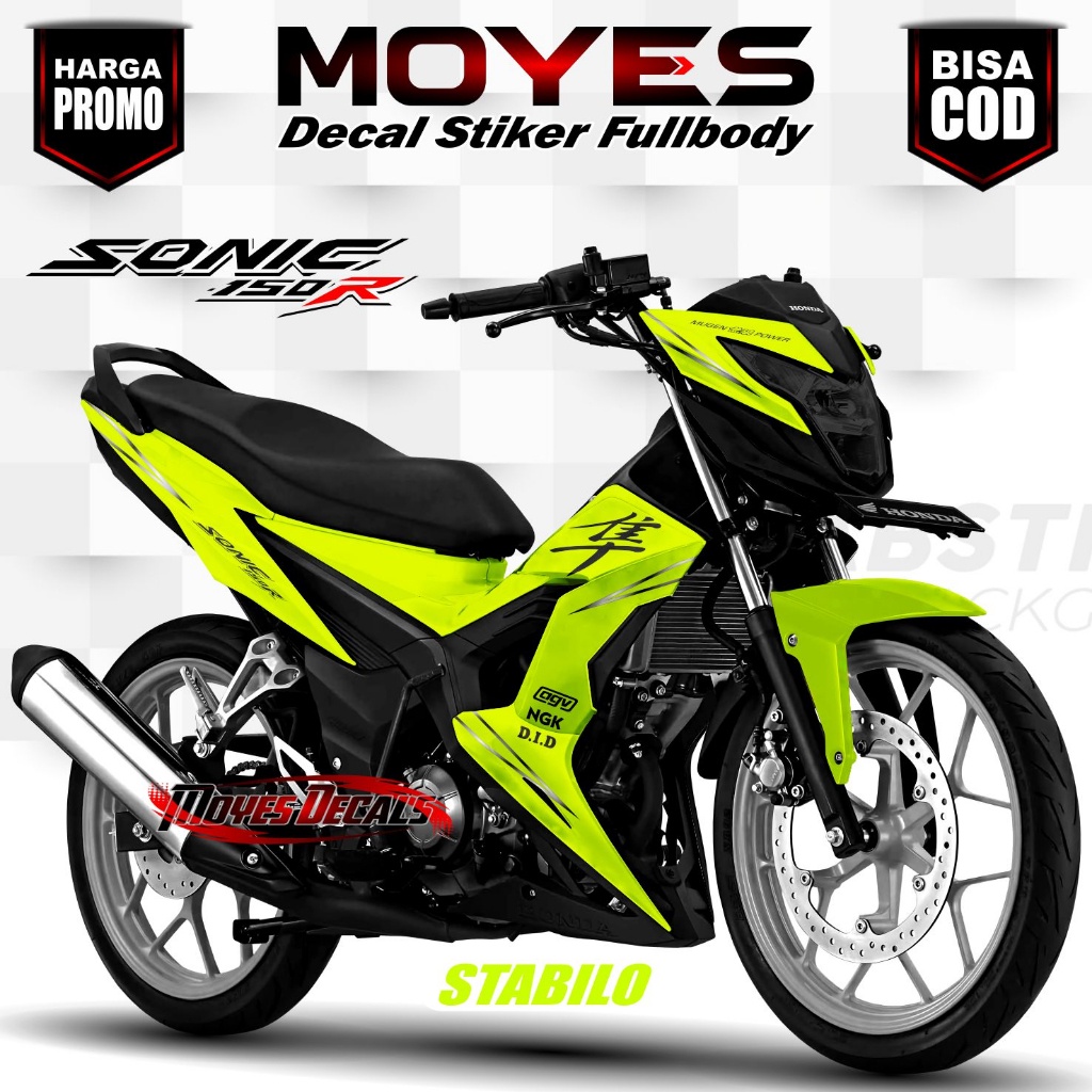 Jual (BAYAR DI TEMPAT) Decal Sonic 150 Fullbody / Stiker Decal Honda ...