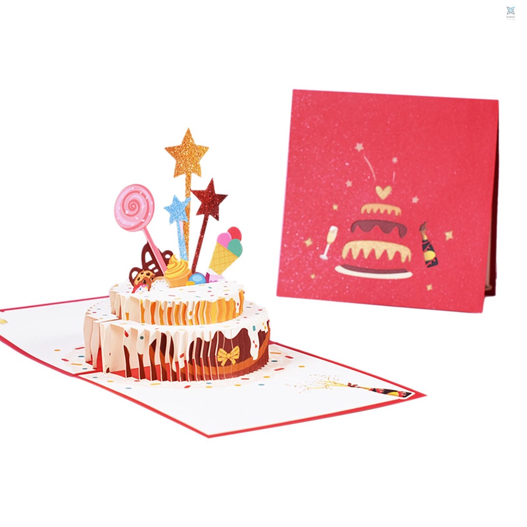 Jual Fli Birthday 3D Pop Up Greeting Card with Amplop Happy Anniversary