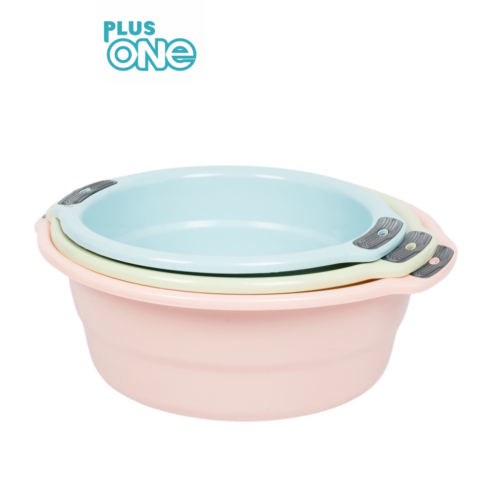 Jual Plus One Baskom Plastik Air Serbaguna Warna Pastel / Baskom Cuci