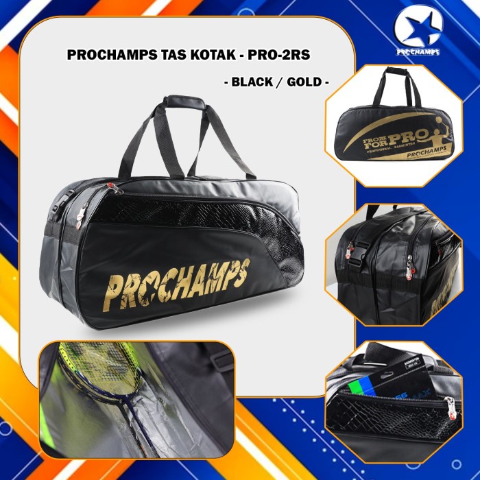Jual TAS BADMINTON PROCHAMPS 2R KOTAK SPECIAL EDISI WITH THERMO-BLACK ...