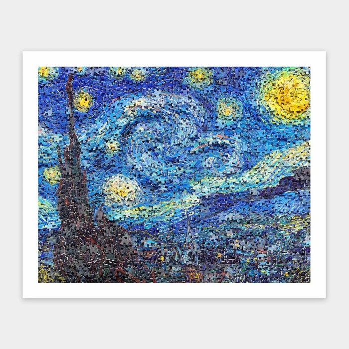 Pintoo 1200-Piece Van Gogh Starry Night Puzzle - Plastic Jigsaw For Adults, Zero Dust, Frame Ready