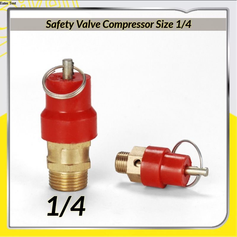 Jual Safety Valve compressor 1/4 pengaman tekanan angin kompressor
