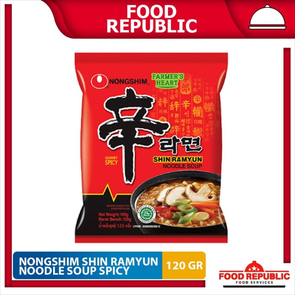 Jual Nongshim Shin Ramyun Spicy Mushroom 120 Gr Noodle Soup Korea Halal ...