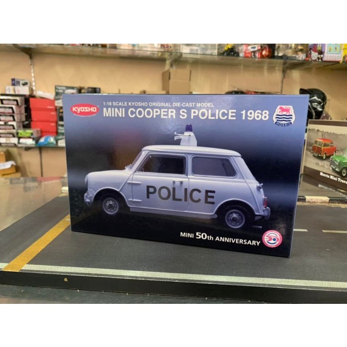 Jual Diecast Kyosho 1/18 50th Anniversary Mini Cooper S Police