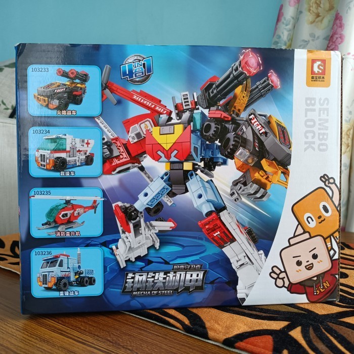 Jual Mainan Anak Sembo Block Brick Mecha of Steel 4 in 1 | Shopee Indonesia