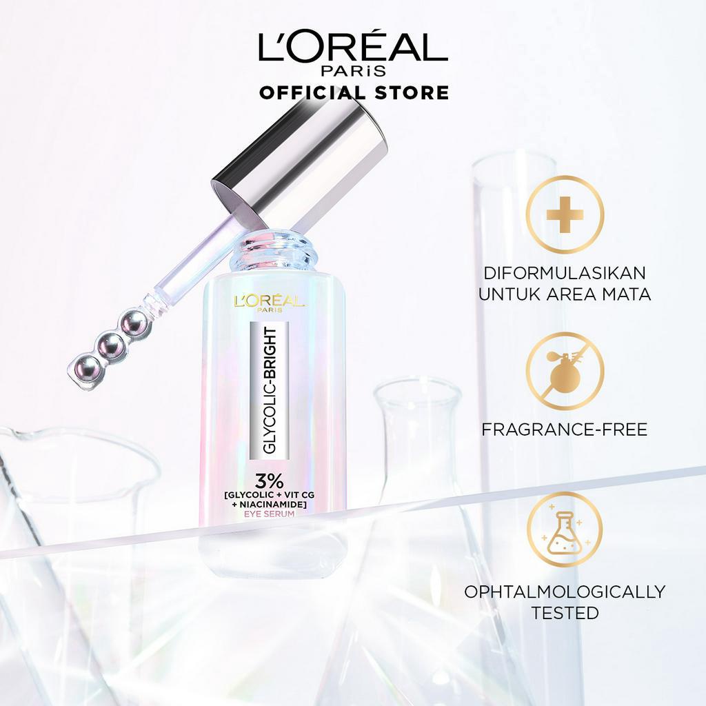 Jual L'Oreal Paris Glycolic Bright Dark Circle Eye Serum Skincare
