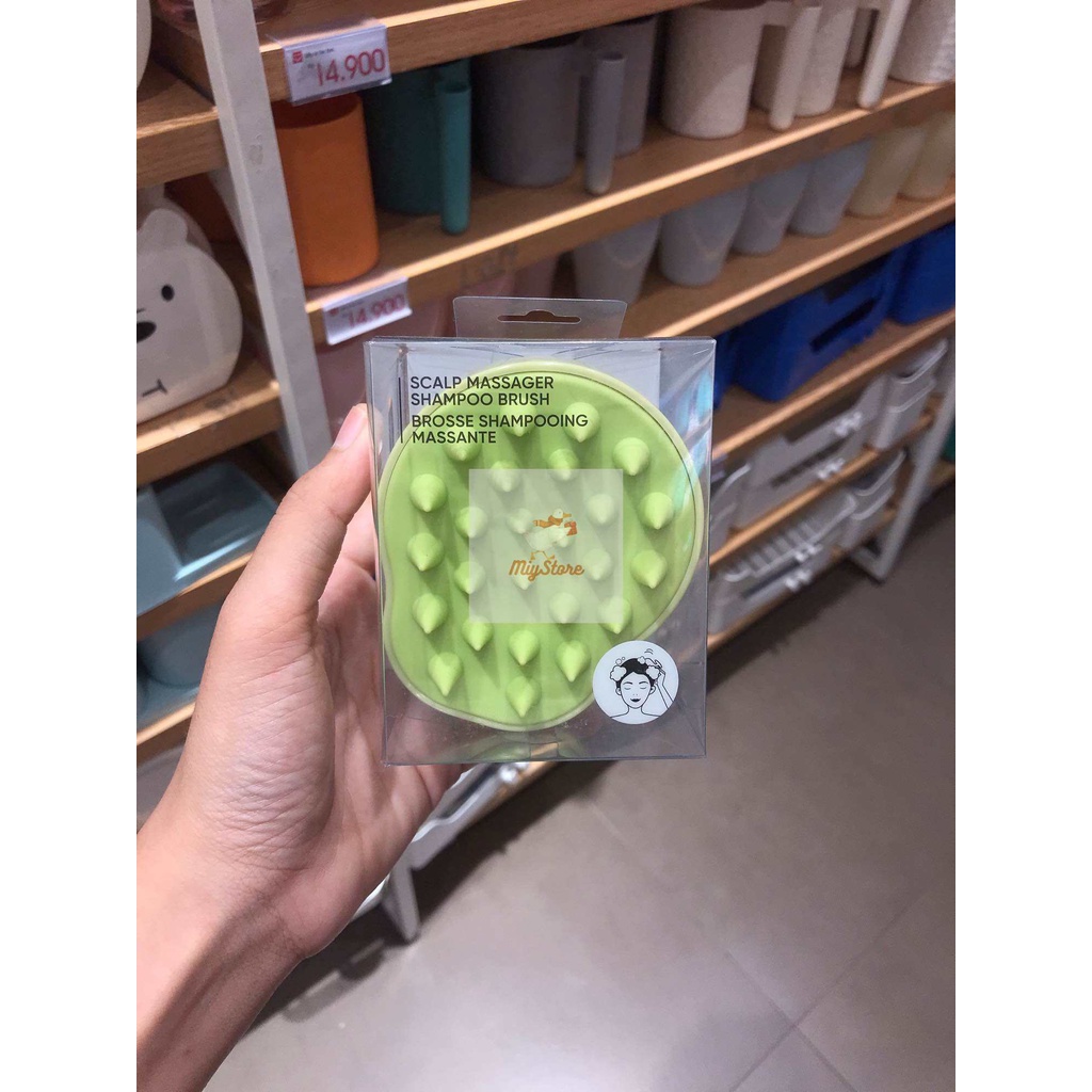 Jual MINISO Shampoo Brush With Handle Brush Sikat Rambut Keramas Dengan