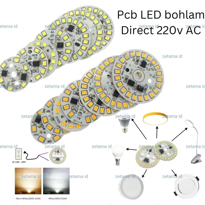 Jual Modul Pcb Lampu LED AC 220V Mesin Bohlam LED Chip Lampu LED Refill