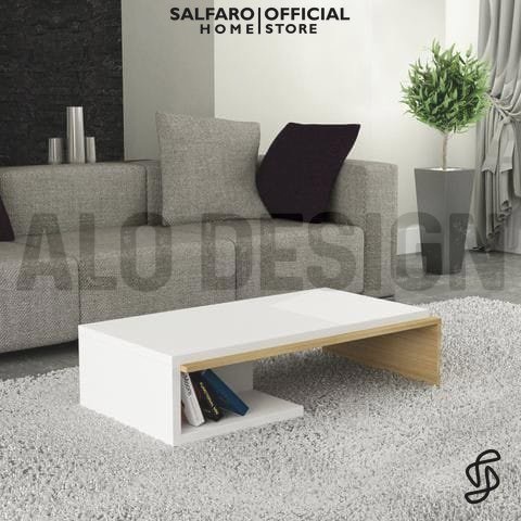 Jual meja ruang tamu minimalis modern estetik aesthetic multifungsi