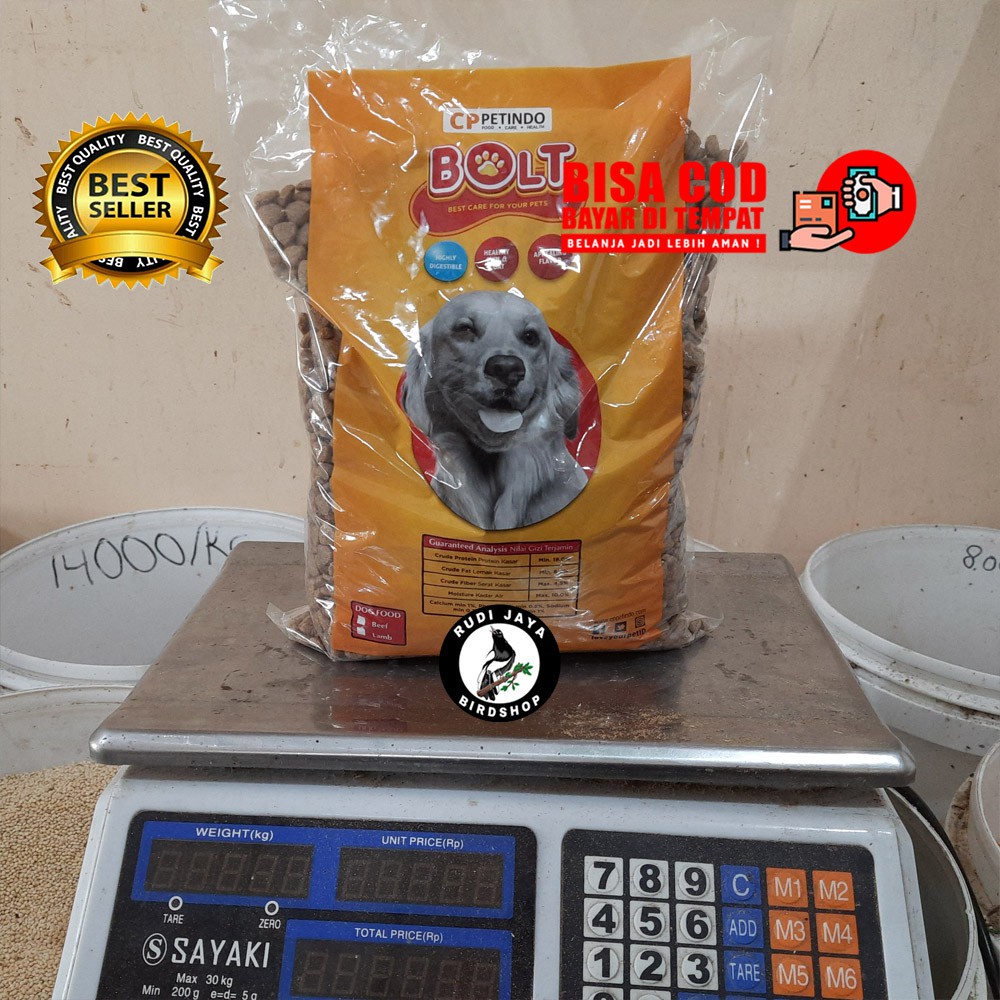 Jual JUAL BOLT DOG FOOD 500 GRAM PELET PAKAN ANJING DOGGY PET SHOP ...