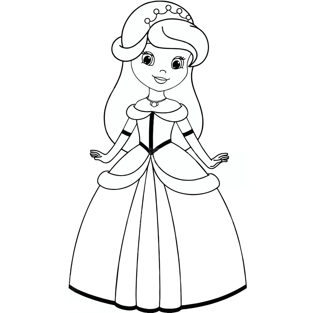 Jual Gambar Mewarnai ~ PRINCESS/ Seketsa Lukis / Drawing Sketch