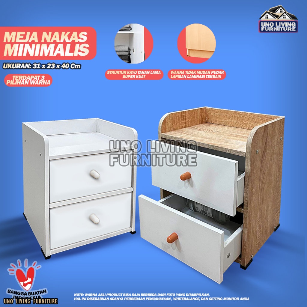 Jual NAKAS 2 LACI NAKAS KASUR MEJA NAKAS MINI BEDSIDE TABLE MEJA KAMAR ...