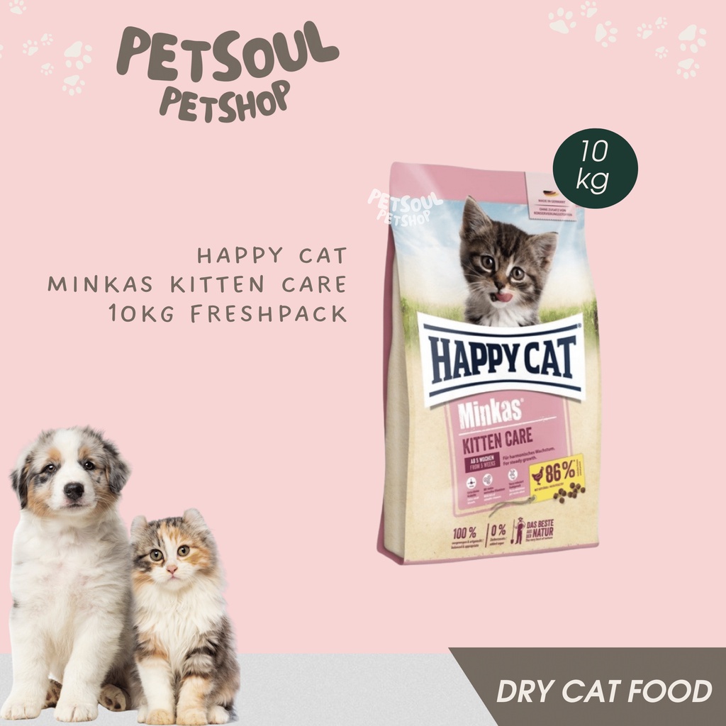 Jual Happy Cat Minkas Kitten Care 10kg Freshpack / Makanan Kucing ...