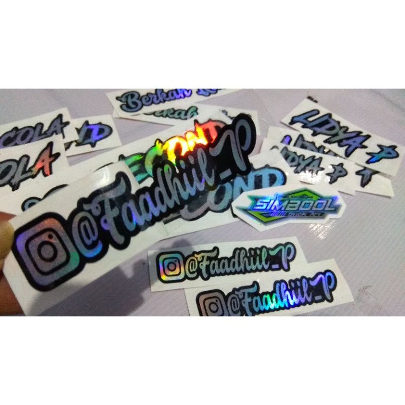 Jual Stiker Hologram Nama Custom | Stiker Laptop | Stiker Motor ...