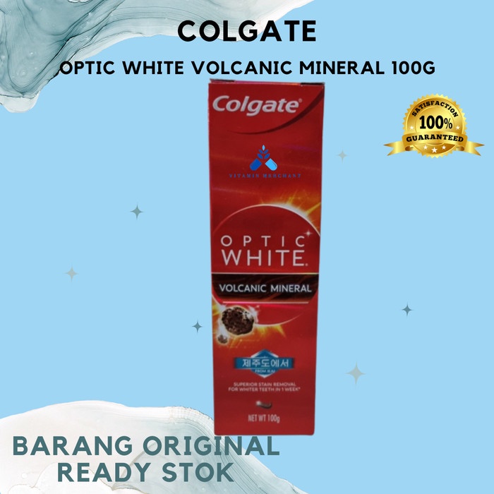 Jual Colgate toothpaste odol optic white volcanic mineral 100g | Shopee ...