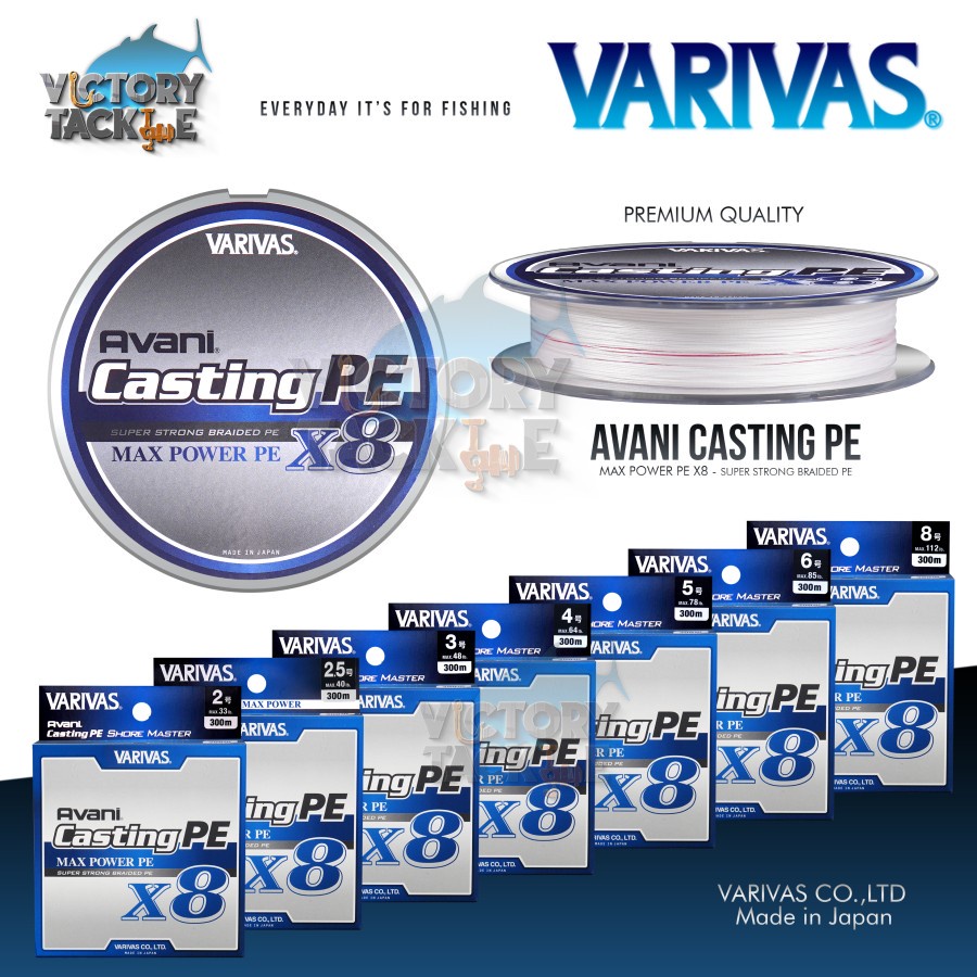 Jual PE Varivas Avani Casting Max Power X8 300M