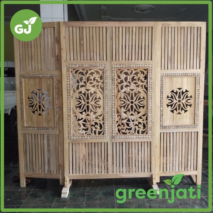 Jual Sekat Ruangan Minimalis Kayu Jati Shopee Indonesia