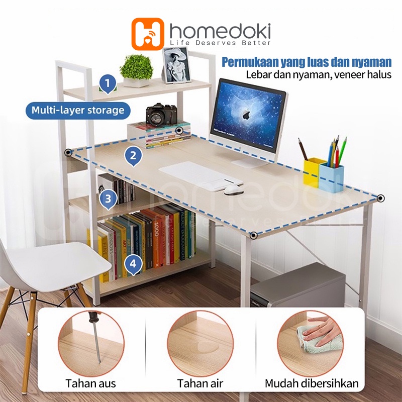 Jual Homedoki meja pc/meja gaming/meja komputer kayu/meja belajar/meja ...