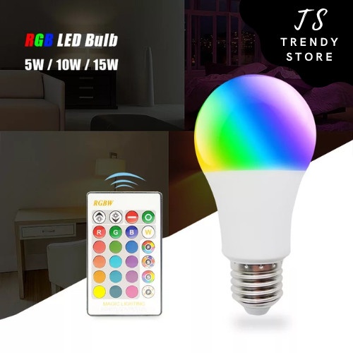 Jual Smart Lighting Lampu RGB Warna Dimmable dengan Remote Kontrol LR ...