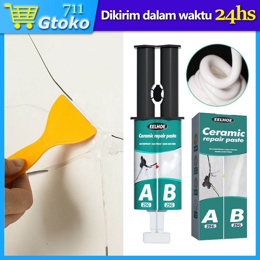 Jual Lem AB Perbaikan Penambal Retakan Keramik / Air Bak Kamar Mandi ...