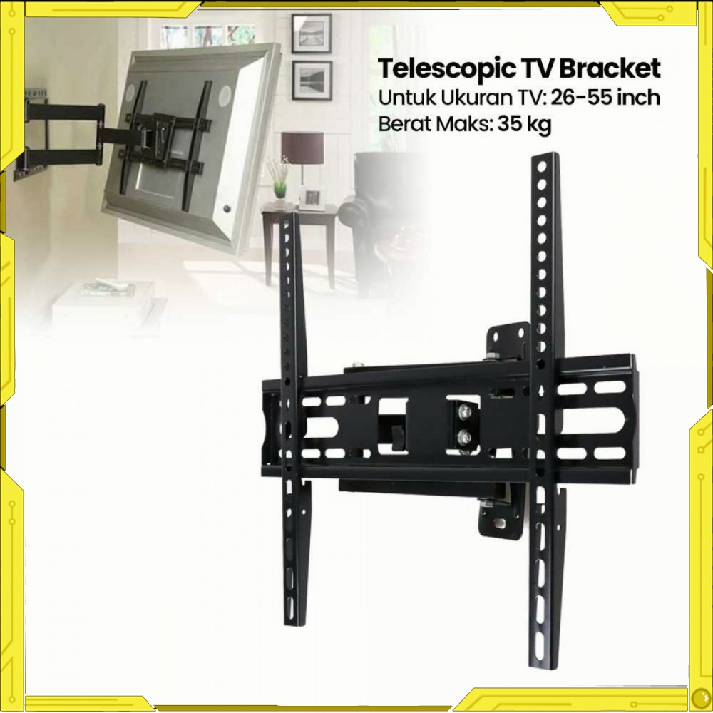 Jual Telescopic Tv Bracket M X Pitch For Inch Br