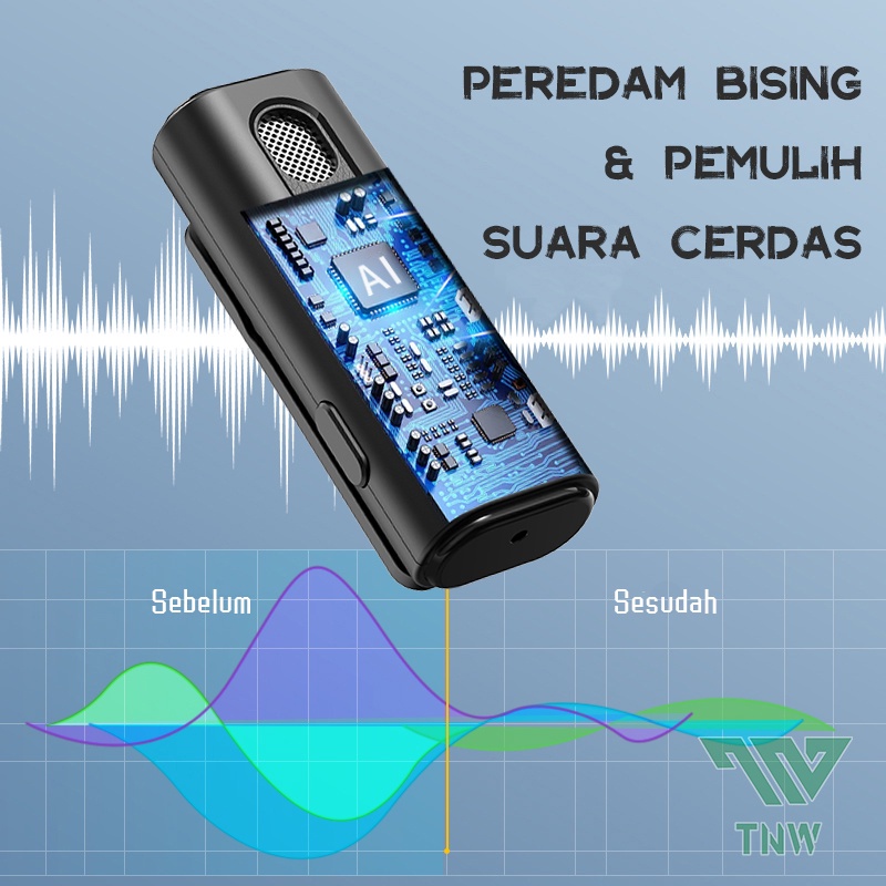 Jual TNW-Y8 Wireless Microphone Clip On Mikrofon Wireless Lavalier Mic ...