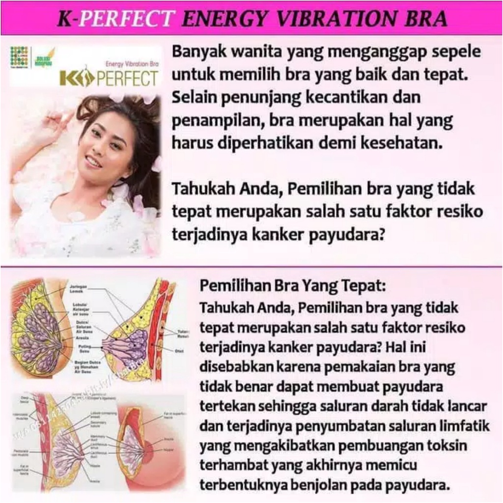 Jual K Perfect Energy Vibration Bra Original BH Kesehatan Terapi ...