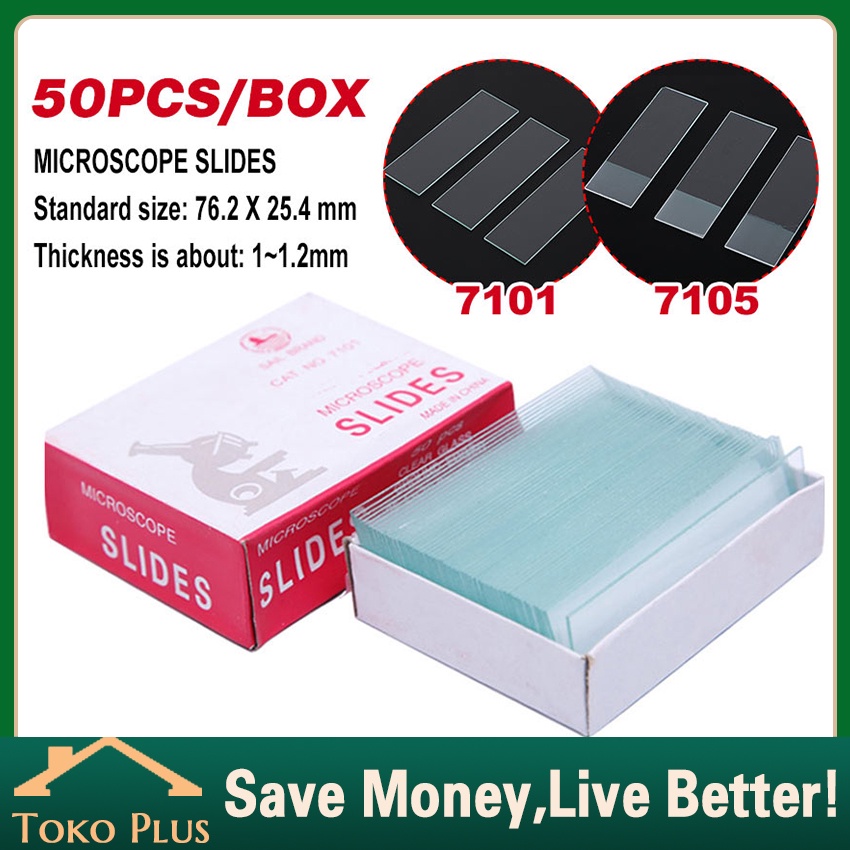 Jual 50pcsbox Kaca Benda Object Glass 7101 7105 Kaca Preparat Microscopes Slides Shopee 5037