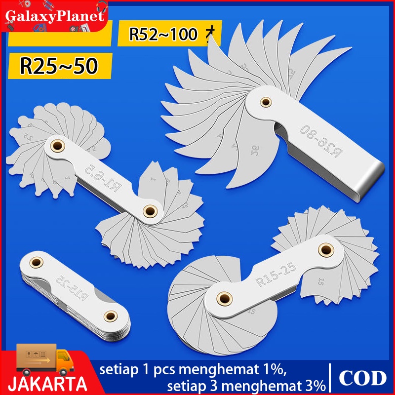 Jual Radius Gauge /Alat Ukur Radius R2550 R Gauge Alat Pengukur Radius