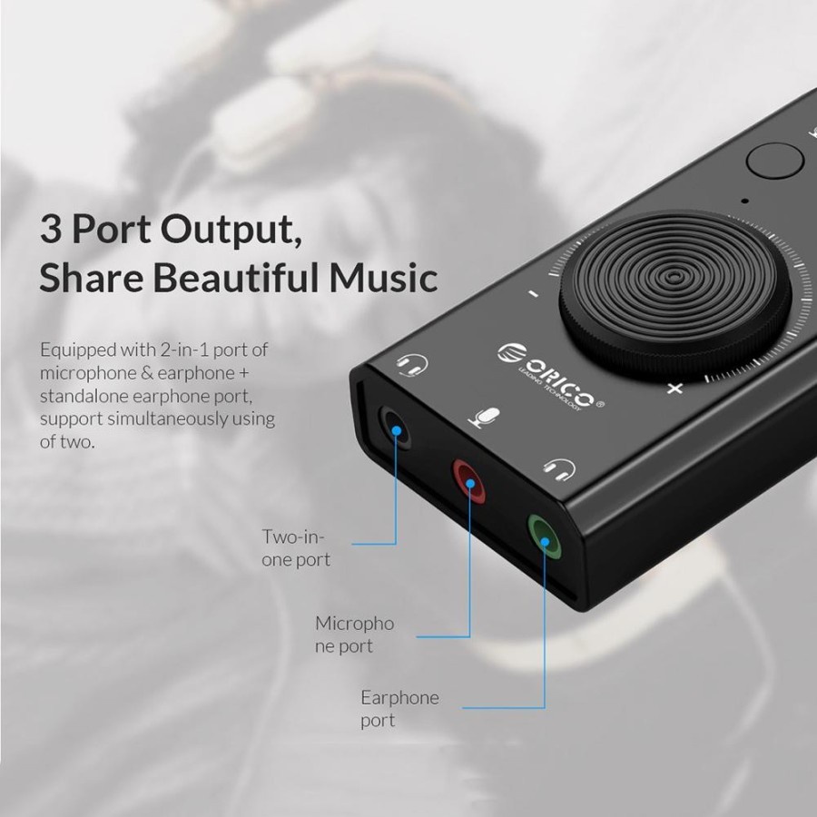 Jual ORIC0 USB External Sound Card Adapter Support VMIX OBS ZOOM ...