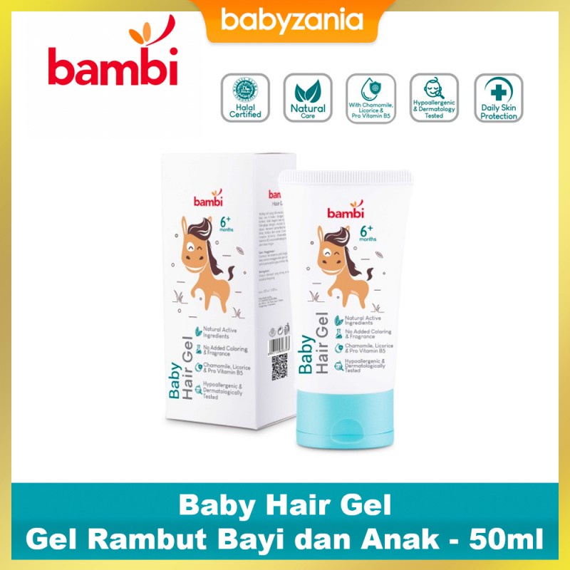 Jual Bambi Baby Hair Gel untuk Rambut Anak Bayi - 50 ml | Shopee Indonesia