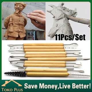 11pcs Clay Sculpting Tools Set, Includes Ceramic Tools, Sculpting Knives,  Oil-Based And Soft Polymer Clay, Handmade Carving Knives