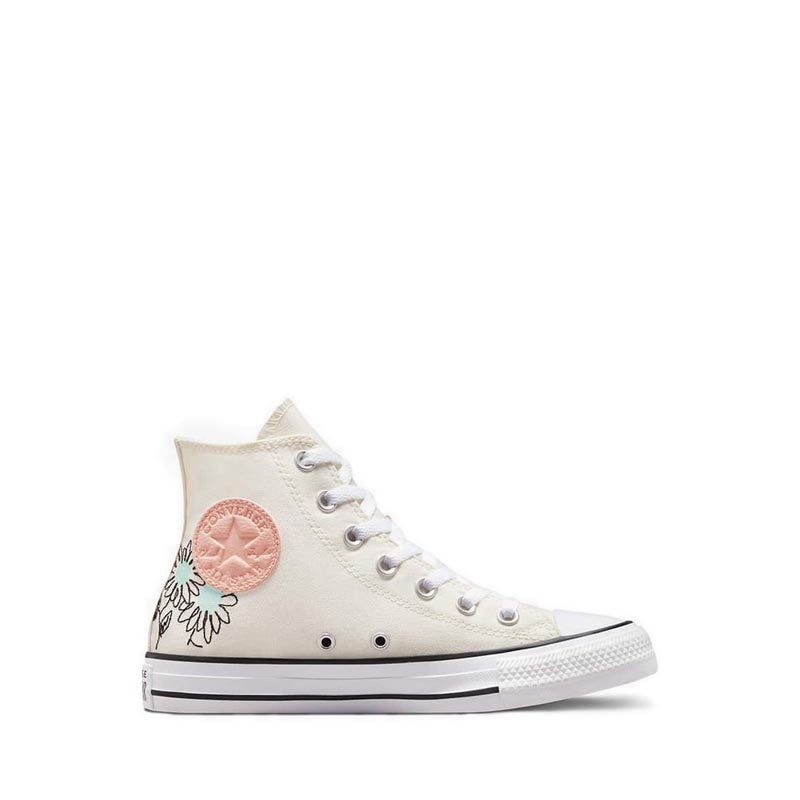 Jual Converse CTAS Floral Embroidery Unisex Sneakers Egret/Cheeky Coral/Black Shopee Indonesia