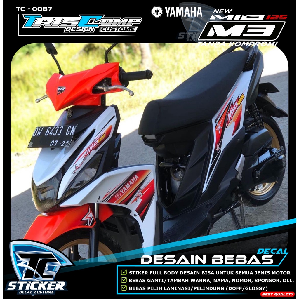 Jual Sticker Decal Mio M3 / Mio 125 / Mio Z Stiker FullBody - Dekal ...
