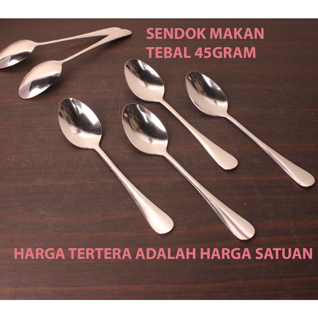 Jual SENDOK MAKAN STAINLESS 45 GRAM (PER PCS ) | Shopee Indonesia