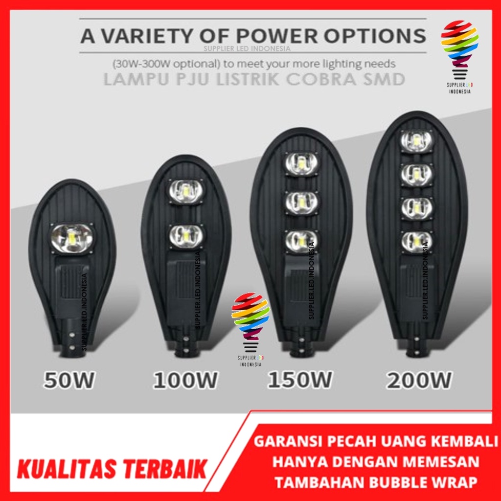 Jual Lampu Jalan Pju Cobra Listrik 50w 100w 220v Kobra Shopee Indonesia