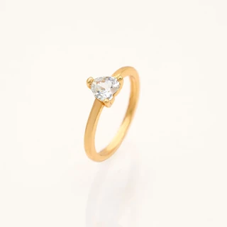 Hyl Jewelry 151J Cincin Titanium Wanita Emas Muda Anti Karat Asli Silver Emas Couple Dewasa Dan Luntur Logam Asesoris