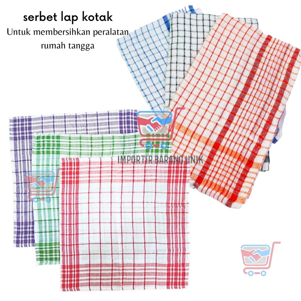 Jual IMB H109 Serbet Lap Kotak Kain Lap Serbet Kotak Serbet Dapur Shopee Indonesia