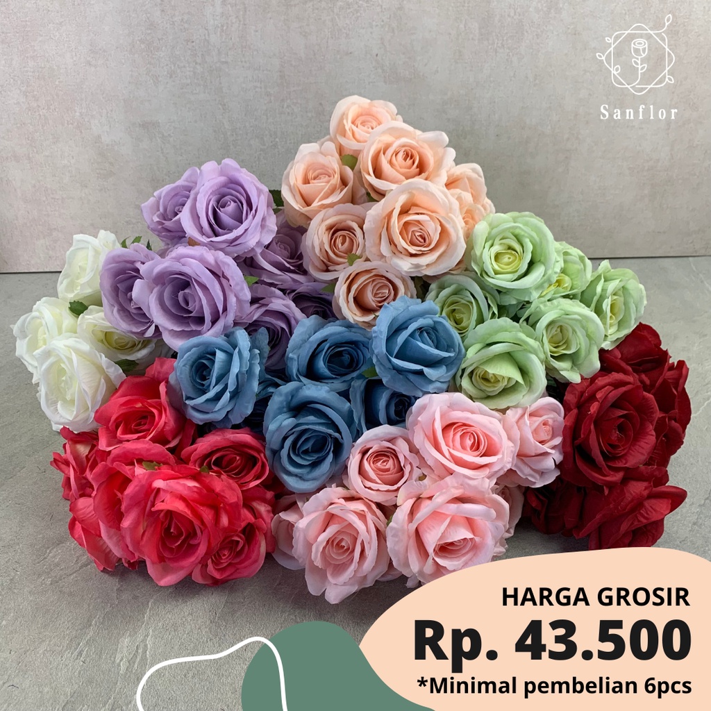 Jual Garden Rose K Bunga Mawar Artificial Tanaman Hias Plastik