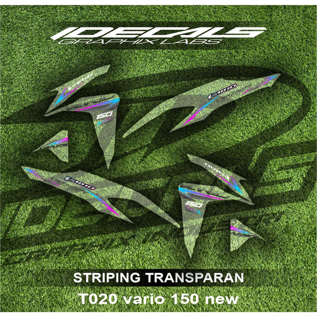 Jual t020 sticker striping transparan honda vario 150 new tema simpel ...