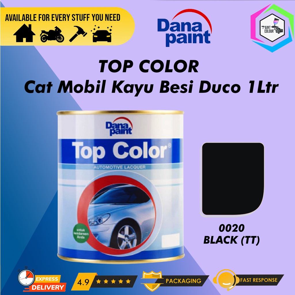 Jual TOP COLOR 0020 Black (Tt) - Cat Mobil Kayu Besi Duco - ECER ...