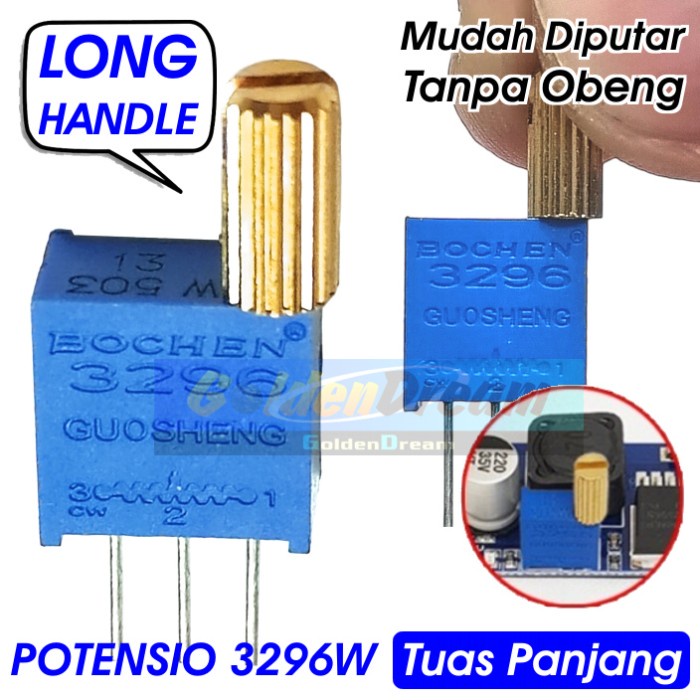 Jual Knob Panjang Potensiometer 3296W Potensio Tuas Besar Trimpot 3296 ...