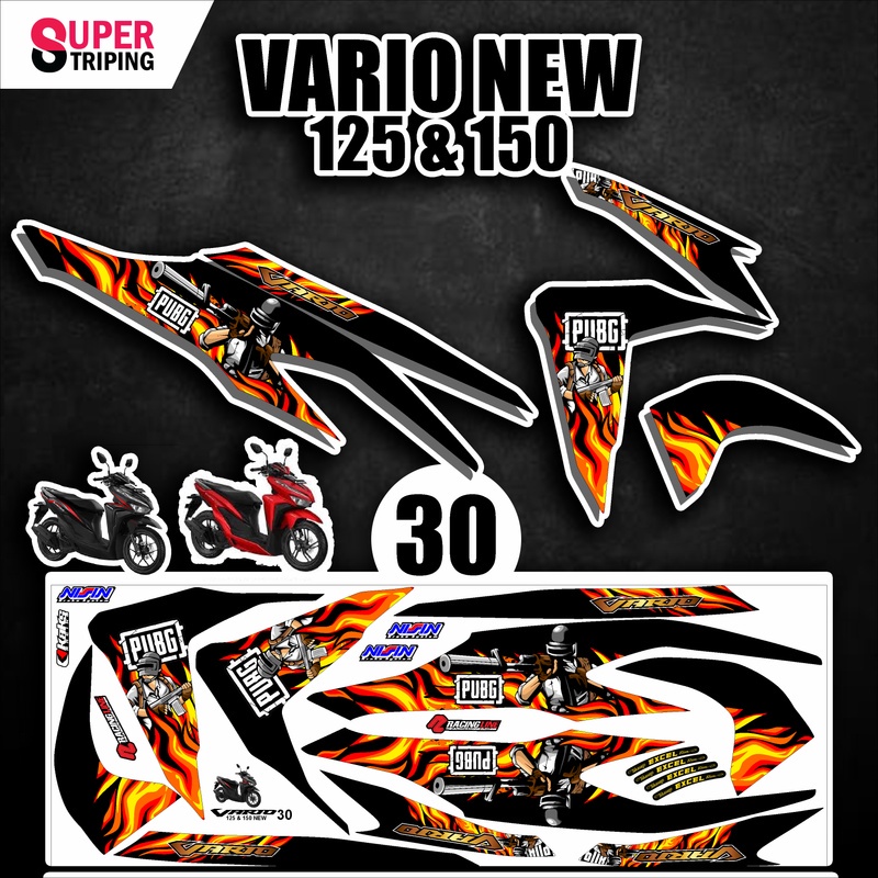 Jual STICKER VARIO NEW Varian 30 - Desain Striping List Lis Stiker