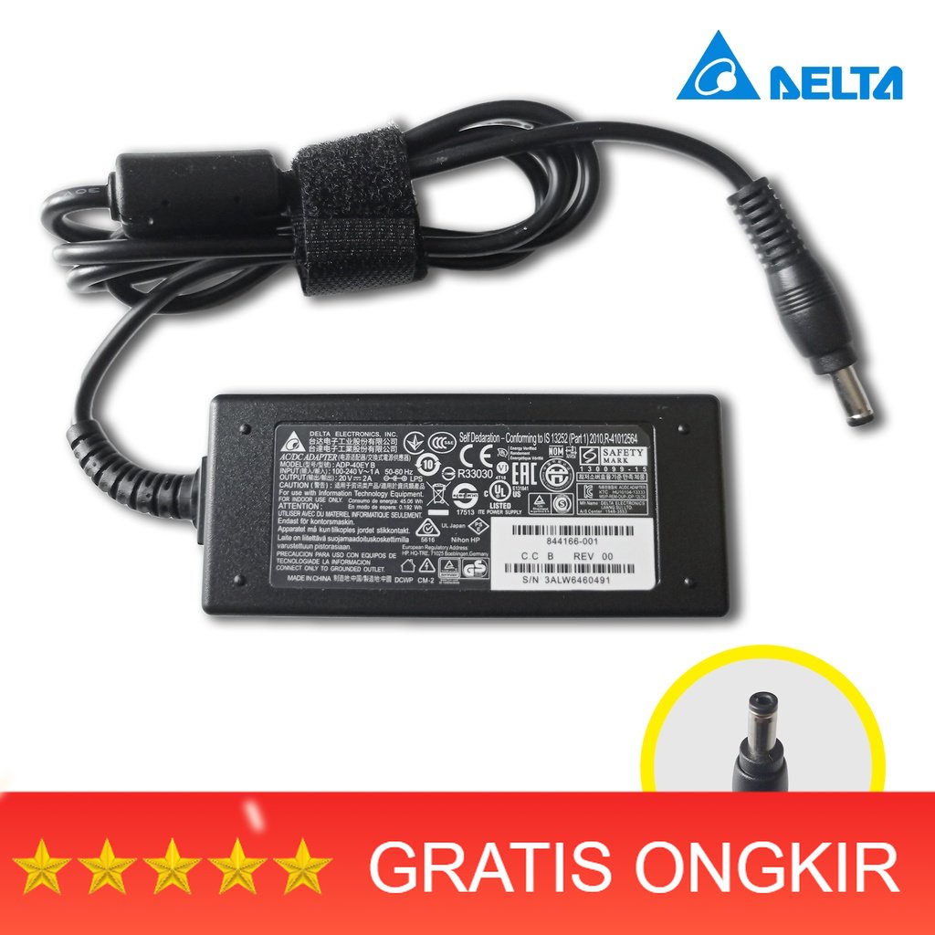 Jual ADAPTOR ADAPTER CHARGER NOTEBOOK LITEON / DELTA 20V 2A Shopee