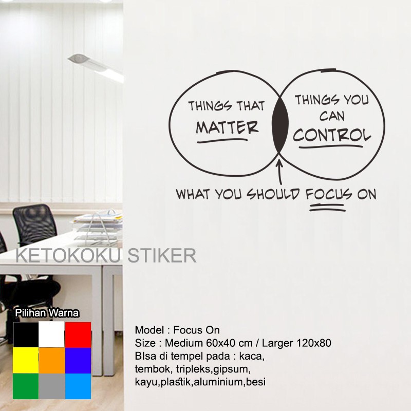 Jual Stiker Dinding Motivasi Kerja Kantor Aesthetic Cutting Sticker ...
