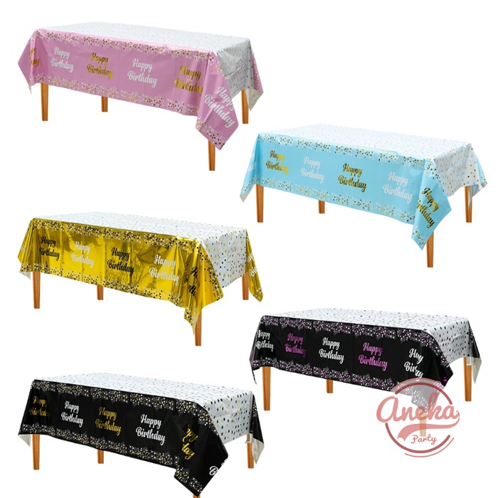 Jual Taplak Meja Hbd Taplak Meja Pastik Motif Hbd Table Cover Happy