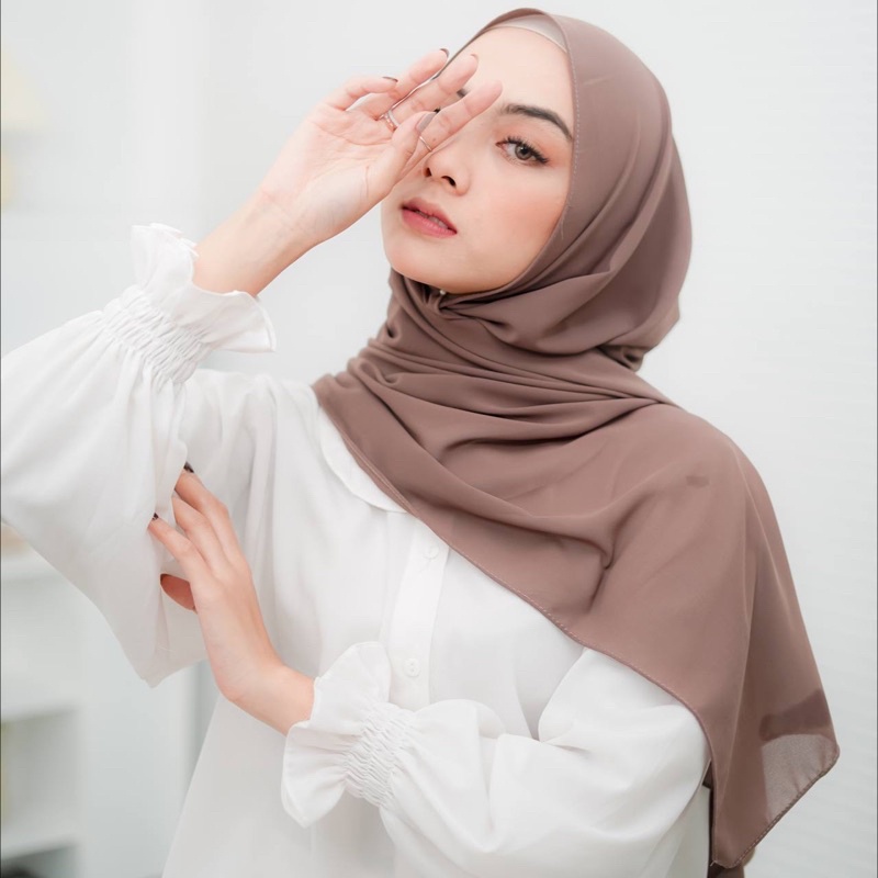 Jual COD hijab pashmina ceruty bebydoll/pashmina ceruty bebydoll warna