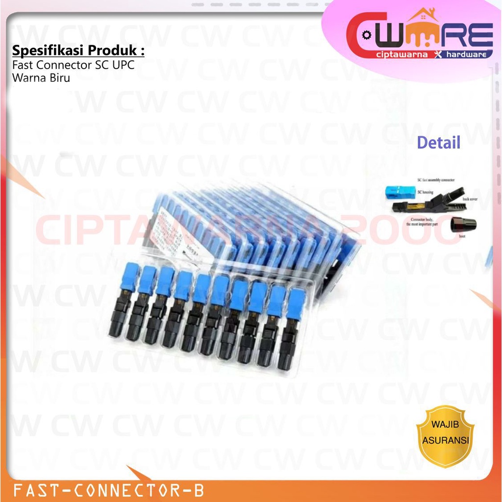 Jual Fast Konektor Connector Fiber Optic Optik SC UPC APC Single mode ...