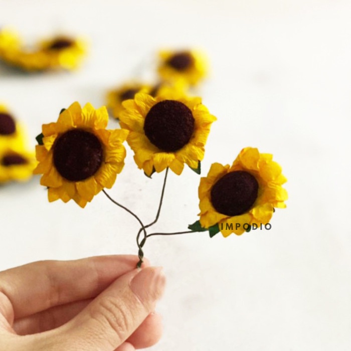 Jual IMPODIO 3 tangkai bunga matahari / sunflower artificial props foto ...